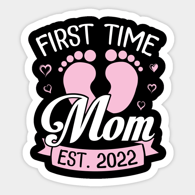 Baby Feet Hearts Happy To Me Mommy First Time Mom Est 2022 Sticker by bakhanh123